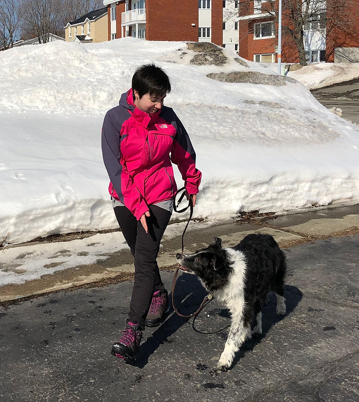 Marche en laisse avec Anick et scott