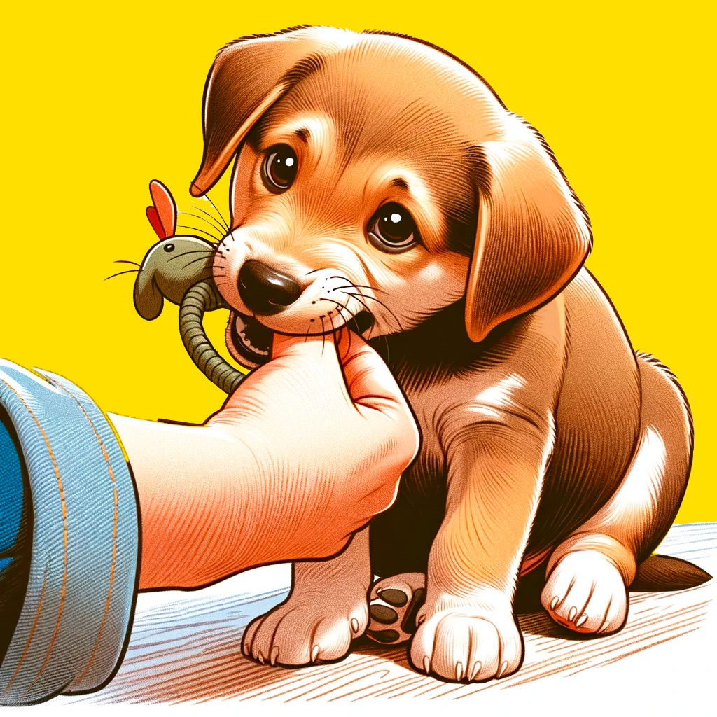 Chiot qui mordille