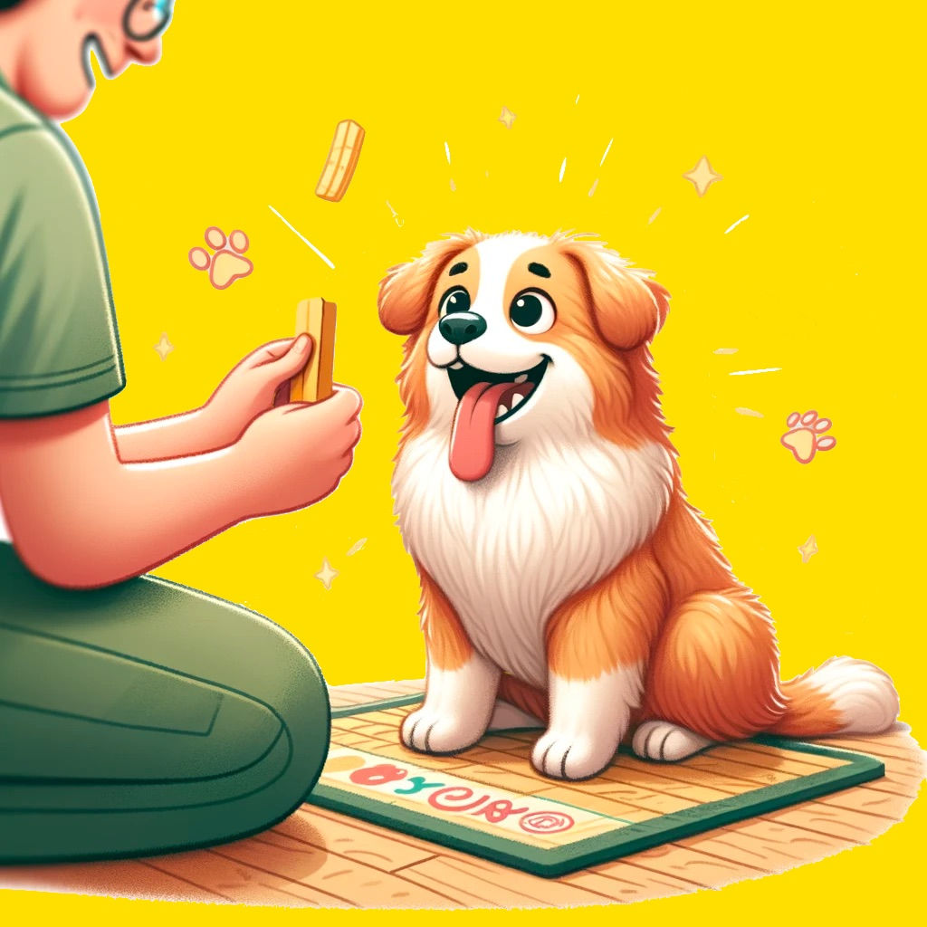  chiot en train d'apprendre la propreté